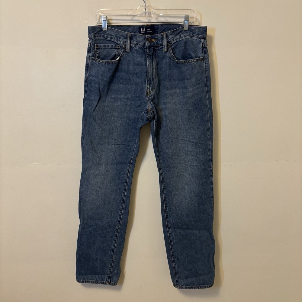 Gap Men's Jeans Straight Leg 32x32 Blue Light Wash 100% Cotton